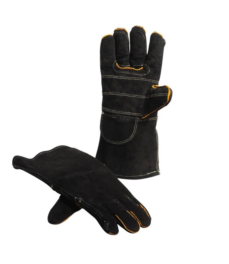 Ofen-Handschuhe aus Leder, 1 Paar M/L