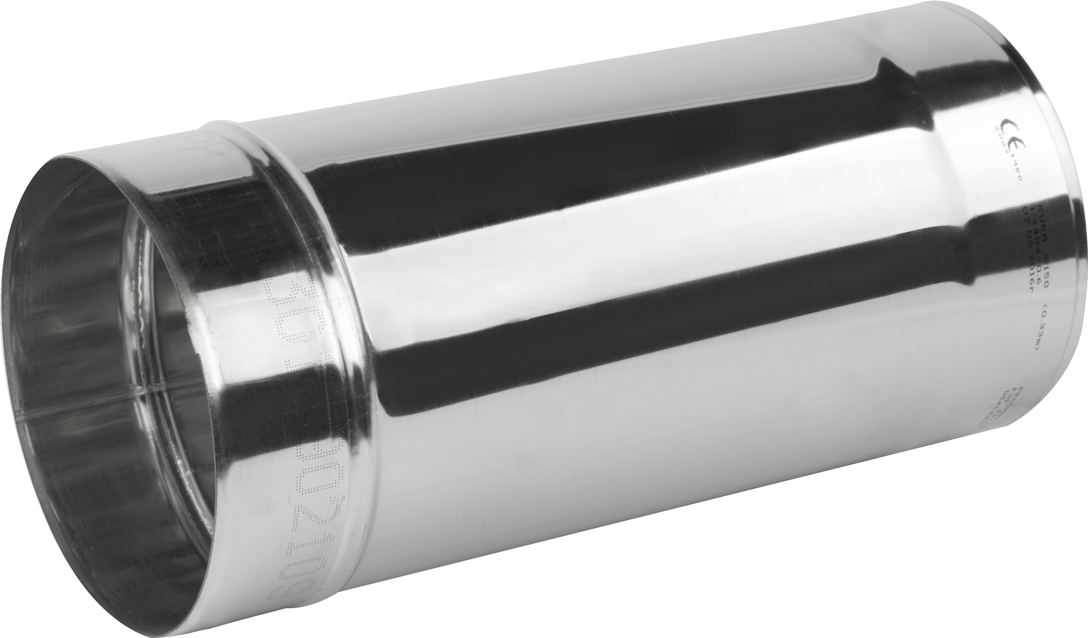 KJ03-Straight-pipe-330mm Edelstahl Ofenrohr 33cm. einwandig Ø150mm