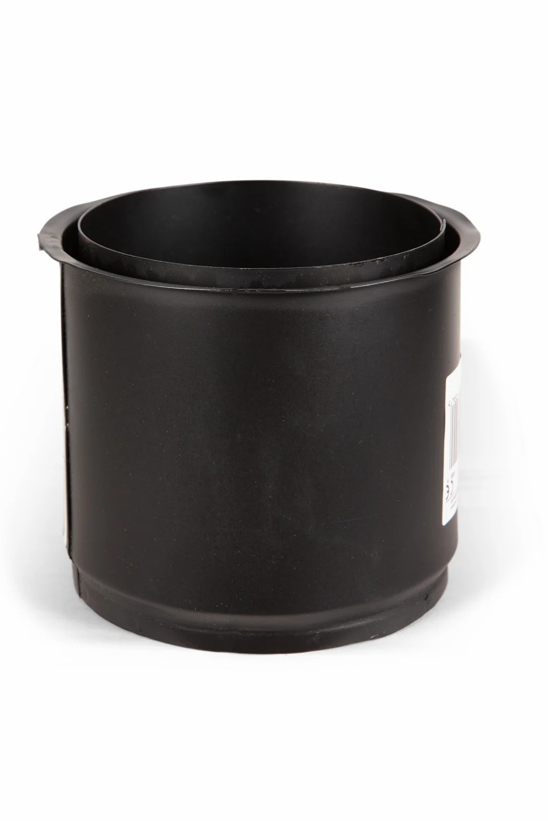 fumio-schoorsteen-insert-dubbel-130-2mm-zwart Doppelwandmuffe Schwarz 120mm 2,0mm