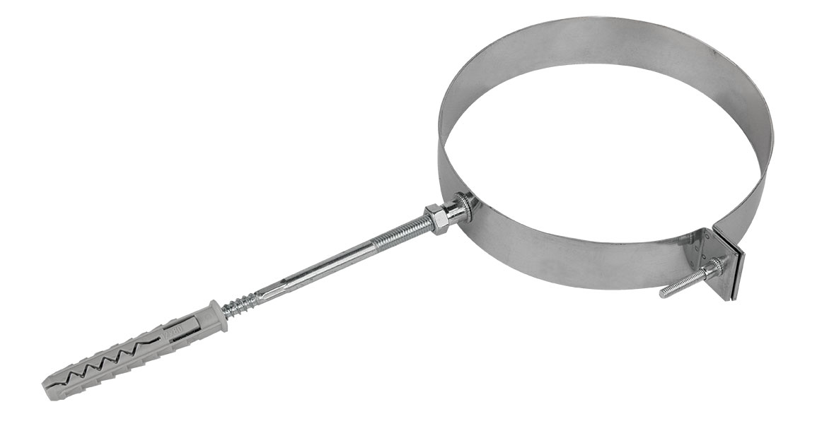 KJ19-TD22 Edelstahl Ofenrohr Wandhalter. einwandig Ø150mm