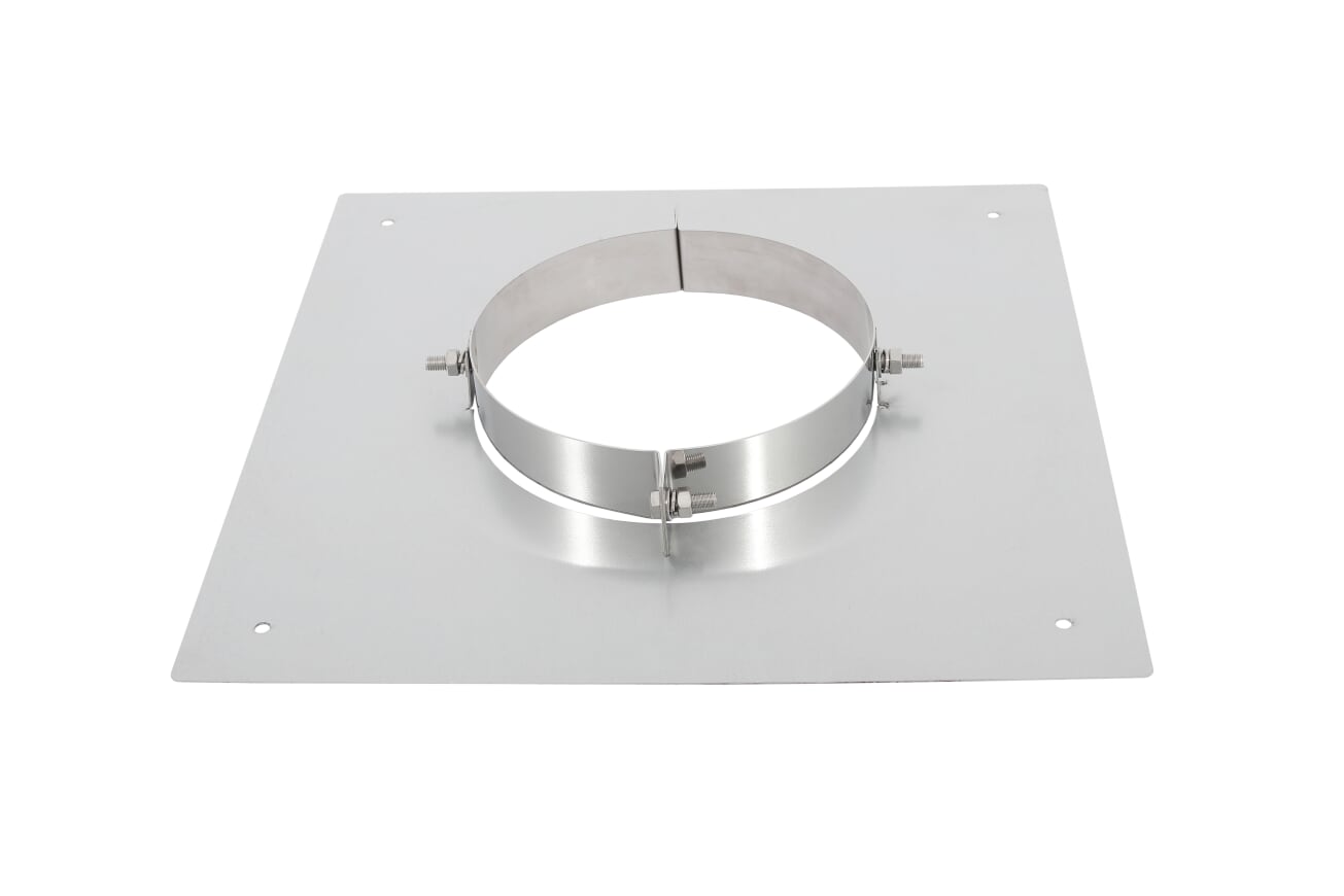 Bodenhalterung für Ofenrohre 200mm 0.5mm