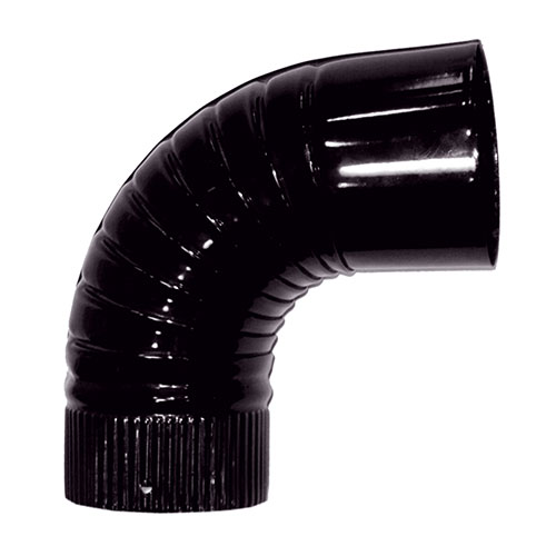 Rohrbogen 90° Schwarz Emailliert 0.6mm (200mm)