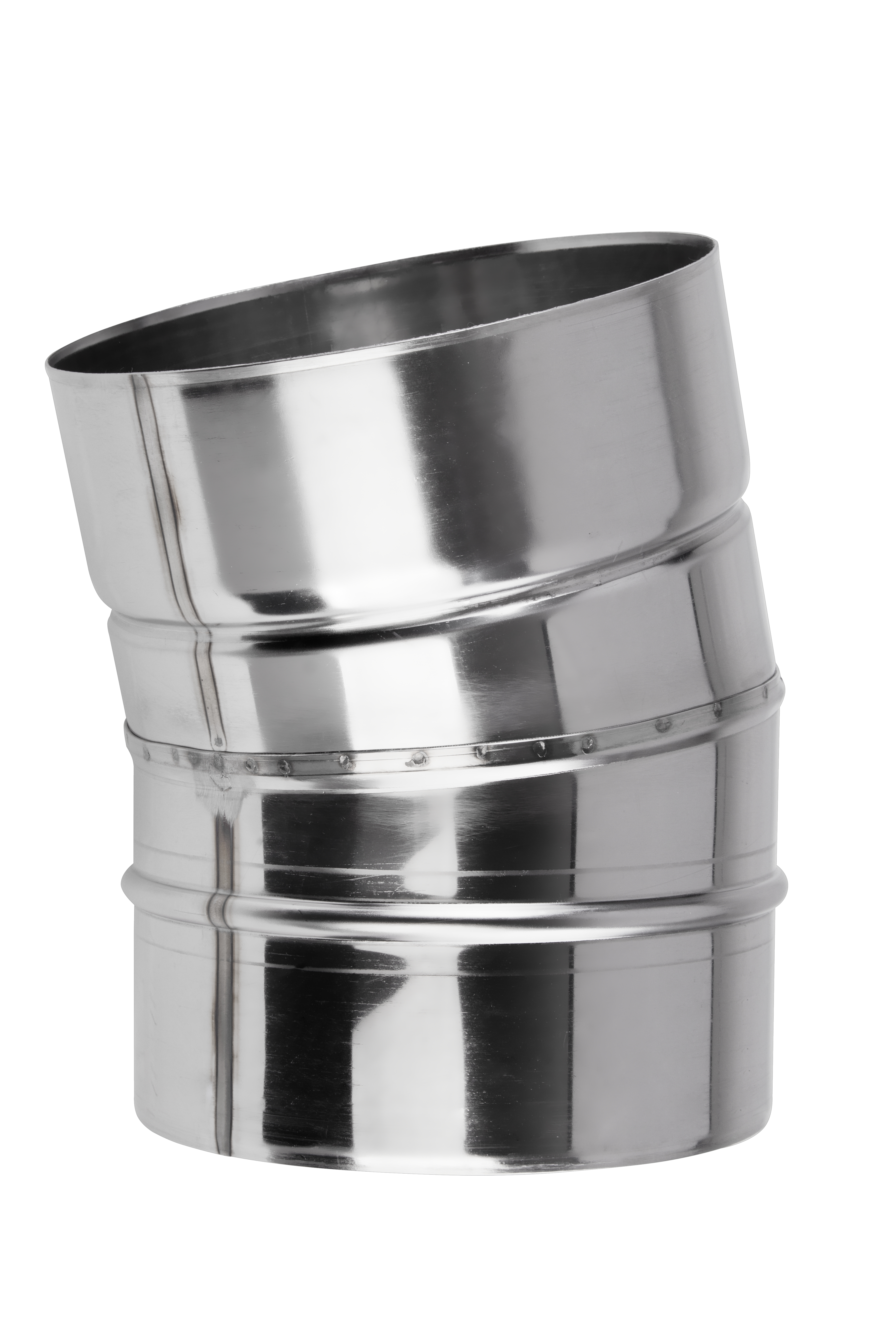 KJ29-Elbow-15 Edelstahl Ofenrohr Bogen 15°. einwandig Ø150mm