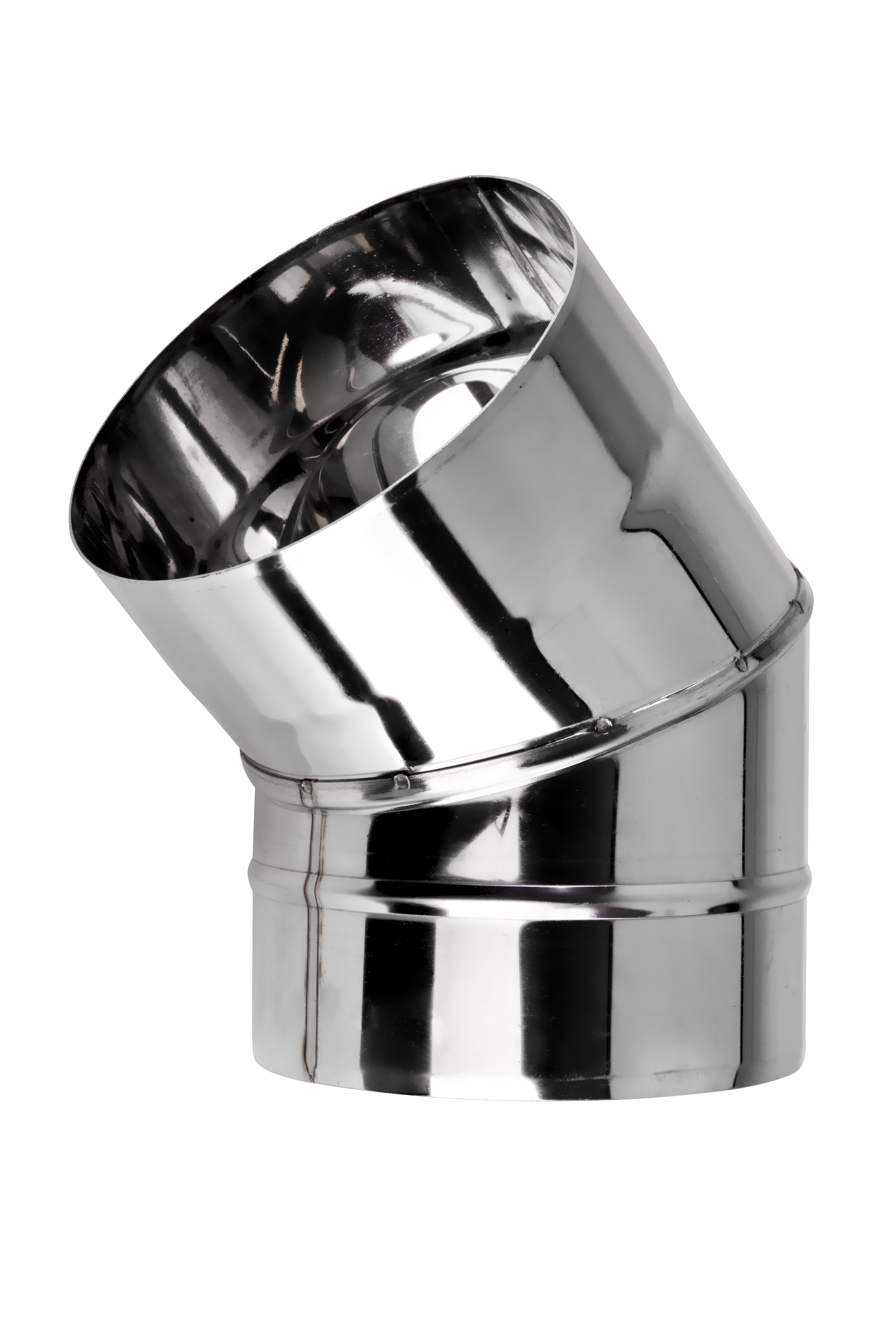 KJ29-Elbow-45 Edelstahl Ofenrohr Bogen 45°. einwandig Ø150mm