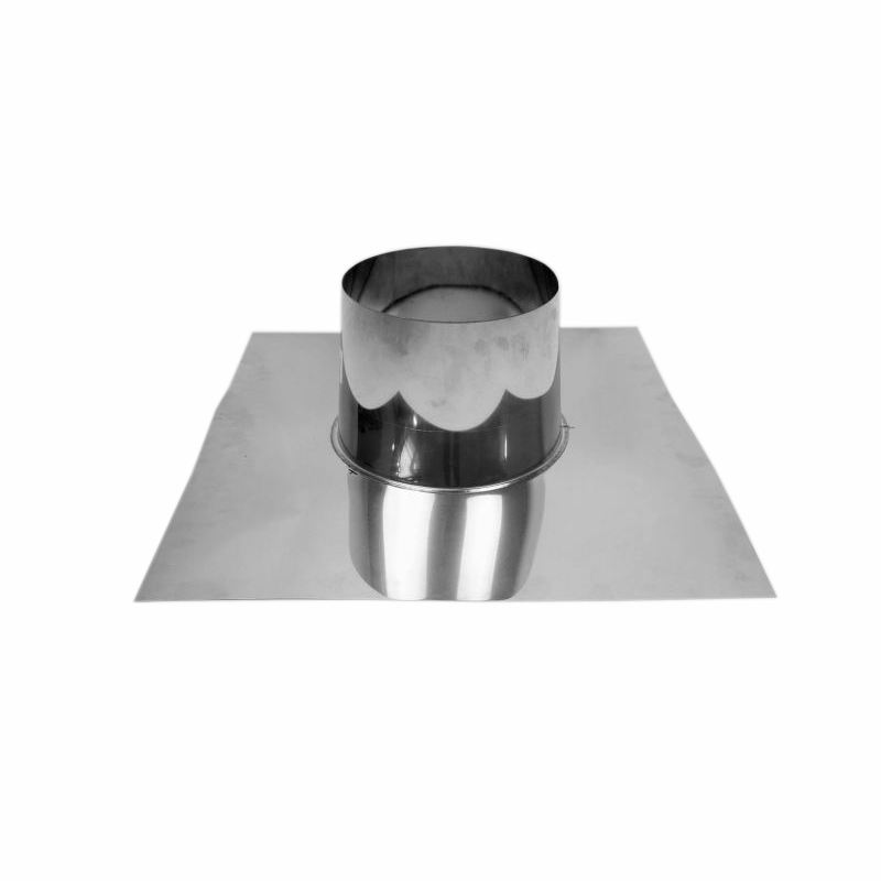 rookkanaal-rvs-dakplaat-plat-diameter-150-200 Dachanschluss Ø150-200mm Abzug 0°-5°