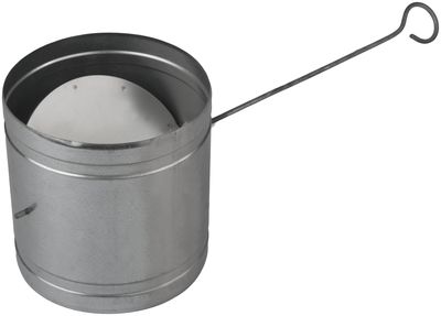 Ofenrohr inkl. Drosselklappe mit Stahldraht Feueraluminiert 120mm 0,5mm